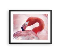 Affiche Poster 50x40cm Tableaux Image Photo Flamant Rose Oiseau Portrait Art