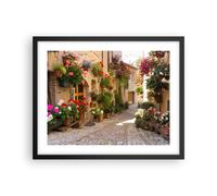 Affiche Poster 50x40cm Tableaux Image Photo fleur rue maison Wall Art