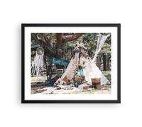 Affiche Poster 50x40cm Tableaux Image Photo Jeunes Mariés Amour Paysage Wall Art