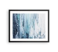Affiche Poster 50x40cm Tableaux Image Photo L'Abstraction Ecchymose Bleu Art