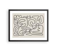 Affiche Poster 50x40cm Tableaux Image Photo Ligne Chiffres Formes Wall Art