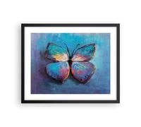 Affiche Poster 50x40cm Tableaux Image Photo Manuscrit Papillon Bleu Wall Art