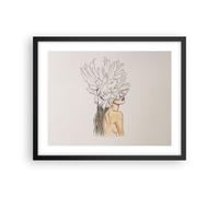 Affiche Poster 50x40cm Tableaux Image Photo Mode Femme Dessin Wall Art