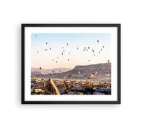 Affiche Poster 50x40cm Tableaux Image Photo montagnes montgolfière vol Wall Art