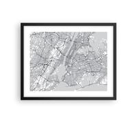 Affiche Poster 50x40cm Tableaux Image Photo New York Carte Wall Art Decoration