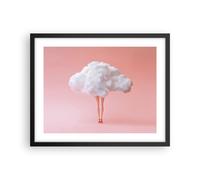Affiche Poster 50x40cm Tableaux Image Photo Nuage Jambe Surréalisme Wall Art