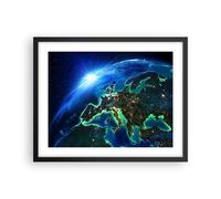 Affiche Poster 50x40cm Tableaux Image Photo Nuit espace monde vue Wall Art