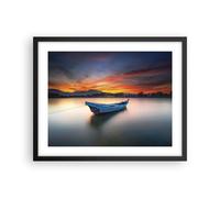Affiche Poster 50x40cm Tableaux Image Photo Ouest Le Soleil Bateau Wall Art