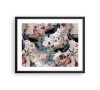 Affiche Poster 50x40cm Tableaux Image Photo Paons pigeonneaux flamants roses Art