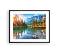 Affiche Poster 50x40cm Tableaux Image Photo Paysage Montagnes Aube Wall Art