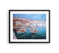 Affiche Poster 50x40cm Tableaux Image Photo Pétrole Bateaux Grèce Wall Art