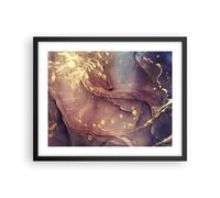 Affiche Poster 50x40cm Tableaux Image Photo Pierre Or Marbre Wall Art