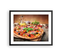 Affiche Poster 50x40cm Tableaux Image Photo pizza fromage tomate Wall Art