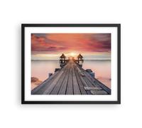 Affiche Poster 50x40cm Tableaux Image Photo Pont Bois Marche Wall Art