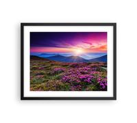 Affiche Poster 50x40cm Tableaux Image Photo Prairie Montagne Ciel Paysage Art