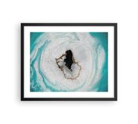 Affiche Poster 50x40cm Tableaux Image Photo Renversé Tache Turquoise Wall Art