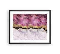 Affiche Poster 50x40cm Tableaux Image Photo Rose Or Arrière Plan Wall Art