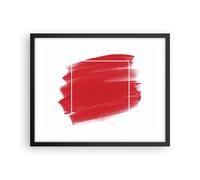 Affiche Poster 50x40cm Tableaux Image Photo Rouge Peintures Morceau Wall Art