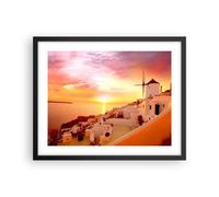 Affiche Poster 50x40cm Tableaux Image Photo Santorin Grèce vacances Wall Art