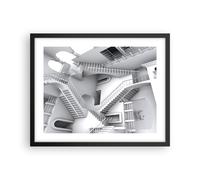 Affiche Poster 50x40cm Tableaux Image Photo Science Illusion Escaliers Wall Art