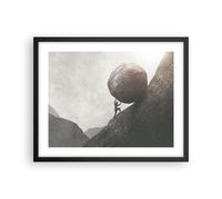 Affiche Poster 50x40cm Tableaux Image Photo Sisyphe Travail Pierre Wall Art