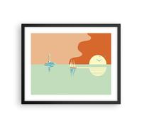Affiche Poster 50x40cm Tableaux Image Photo Soleil Voilier Lanterne Wall Art