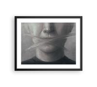 Affiche Poster 50x40cm Tableaux Image Photo Symbole Bouche Discours Wall Art