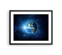 Affiche Poster 50x40cm Tableaux Image Photo Terre Univers Etoiles Galaxie Art