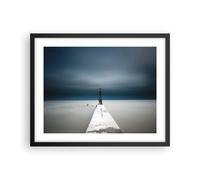 Affiche Poster 50x40cm Tableaux Image Photo Tour Plage Ciel Wall Art Decoration