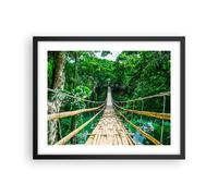 Affiche Poster 50x40cm Tableaux Image Photo trottoir arbre bois passerelle Art