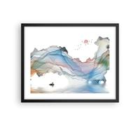 Affiche Poster 50x40cm Tableaux Image Photo Vagues Montagnes Fée Wall Art