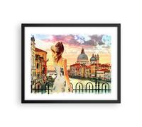Affiche Poster 50x40cm Tableaux Image Photo Venise pont eau Wall Art Decoration