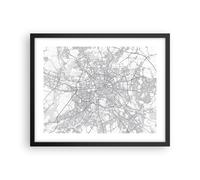Affiche Poster 50x40cm Tableaux Image Photo Ville Carte Berlin Wall Art
