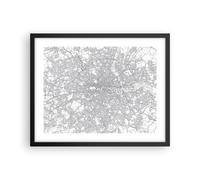 Affiche Poster 50x40cm Tableaux Image Photo Ville Carte Londres Wall Art