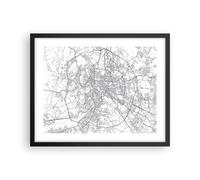 Affiche Poster 50x40cm Tableaux Image Photo Ville Carte Rome Wall Art