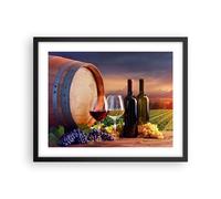 Affiche Poster 50x40cm Tableaux Image Photo vin vignoble été Wall Art