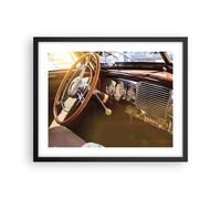 Affiche Poster 50x40cm Tableaux Image Photo Voiture Rétro Millésime Wall Art
