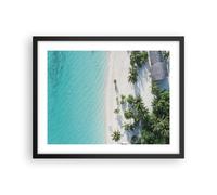 Affiche Poster 50x40cm Tableaux Image Photographie Aérienne Céleste Plage Art