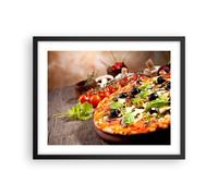 Affiche Poster 50x40cm Tableaux Image Pizza Nourriture Italie tradition Art