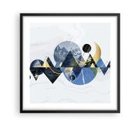 Affiche Poster 50x50cm Tableaux Image Abstraction Géométrique Montagnes Art