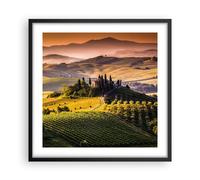 Affiche Poster 50x50cm Tableaux Image Agriculture ferme toscane vignoble Art