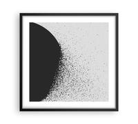 Affiche Poster 50x50cm Tableaux Image L'Abstraction Noir Et Blanc Géométrie Art
