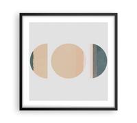 Affiche Poster 50x50cm Tableaux Image Photo Abstraction Roue Demi-cercle Art