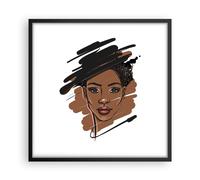 Affiche Poster 50x50cm Tableaux Image Photo Africain Moderne Portrait Wall Art
