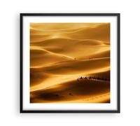 Affiche Poster 50x50cm Tableaux Image Photo Afrique sahara chameau paysage Art