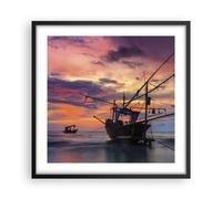 Affiche Poster 50x50cm Tableaux Image Photo Asie Bateau Cutter Wall Art