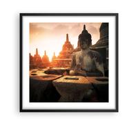 Affiche Poster 50x50cm Tableaux Image Photo Bouddha foi Asie Wall Art