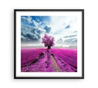 Affiche Poster 50x50cm Tableaux Image Photo Bruyère arbre nuages paysage Art