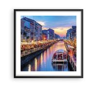 Affiche Poster 50x50cm Tableaux Image Photo Canal Grande Soir Wall Art