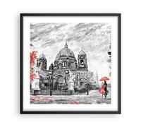 Affiche Poster 50x50cm Tableaux Image Photo Cathédrale Berlin Amoureux Wall Art